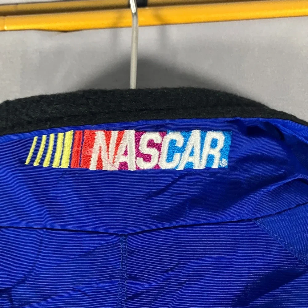 Winners Circle NASCAR Jacket Women's Extra Large Blue Black Racing‎ Embroidered